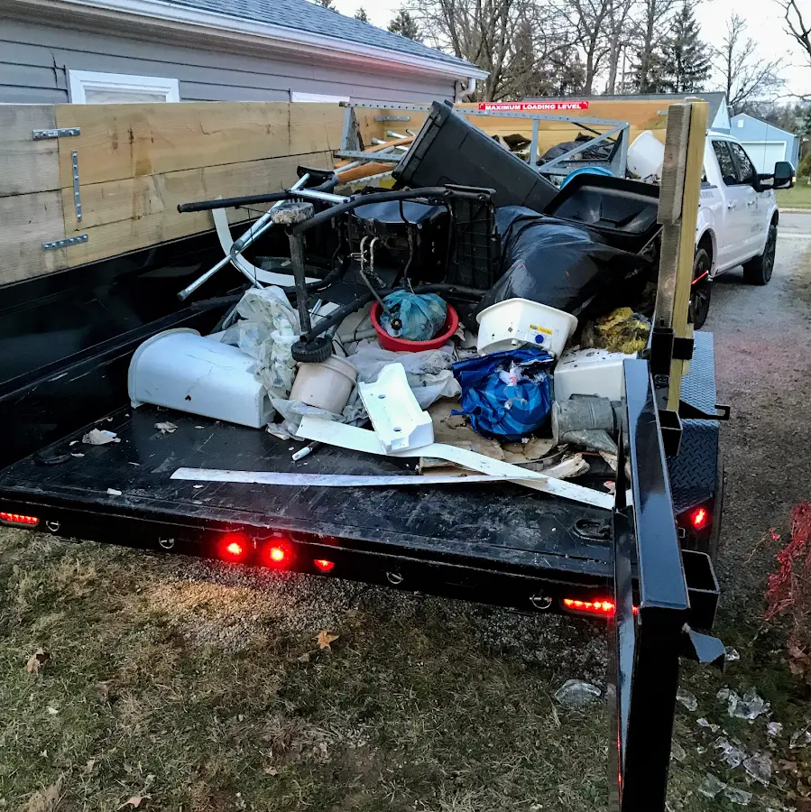 Roll-off dumpster delivered to a residential driveway in Centerton